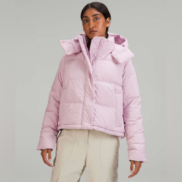 lululemon athletica Jackets & Blazers - Lululemon Wunder Puff Cropped Jacket Pink Peony